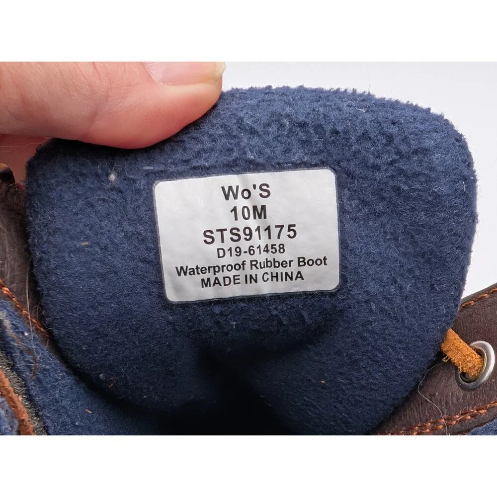 Sperry Womens Duck Boots Rubber Leather‎ Sz 10M